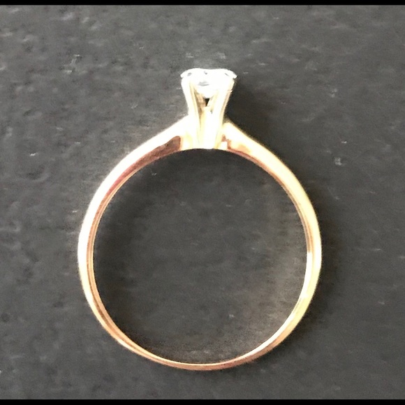 14K .25 Carat Solid Gold Diamond Solitaire S12 6.5 stamped 14k - Picture 11 of 12